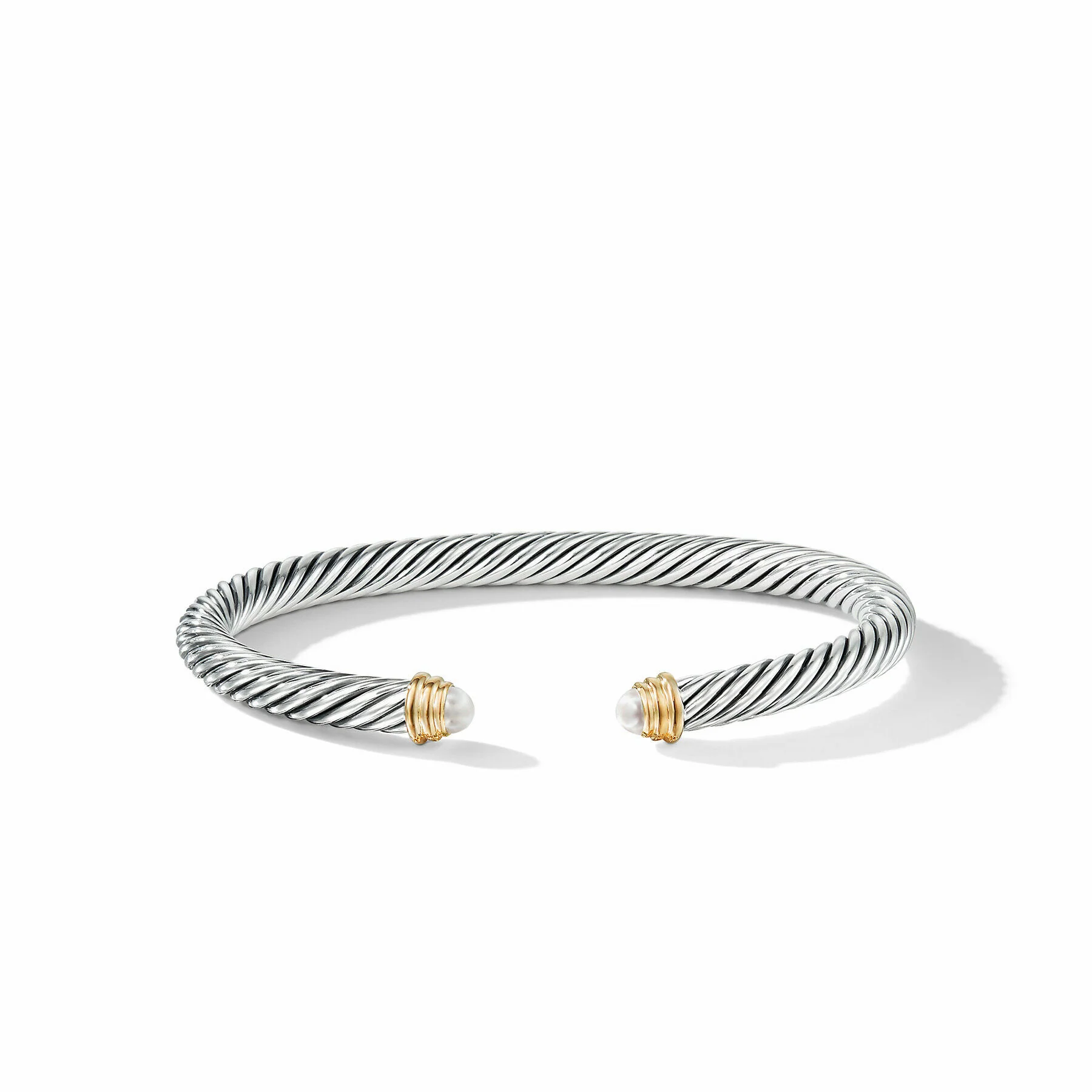 David Yurman The Cable Collection® Bracelet in Silver and 14-Karat Yellow Gold - Image 2