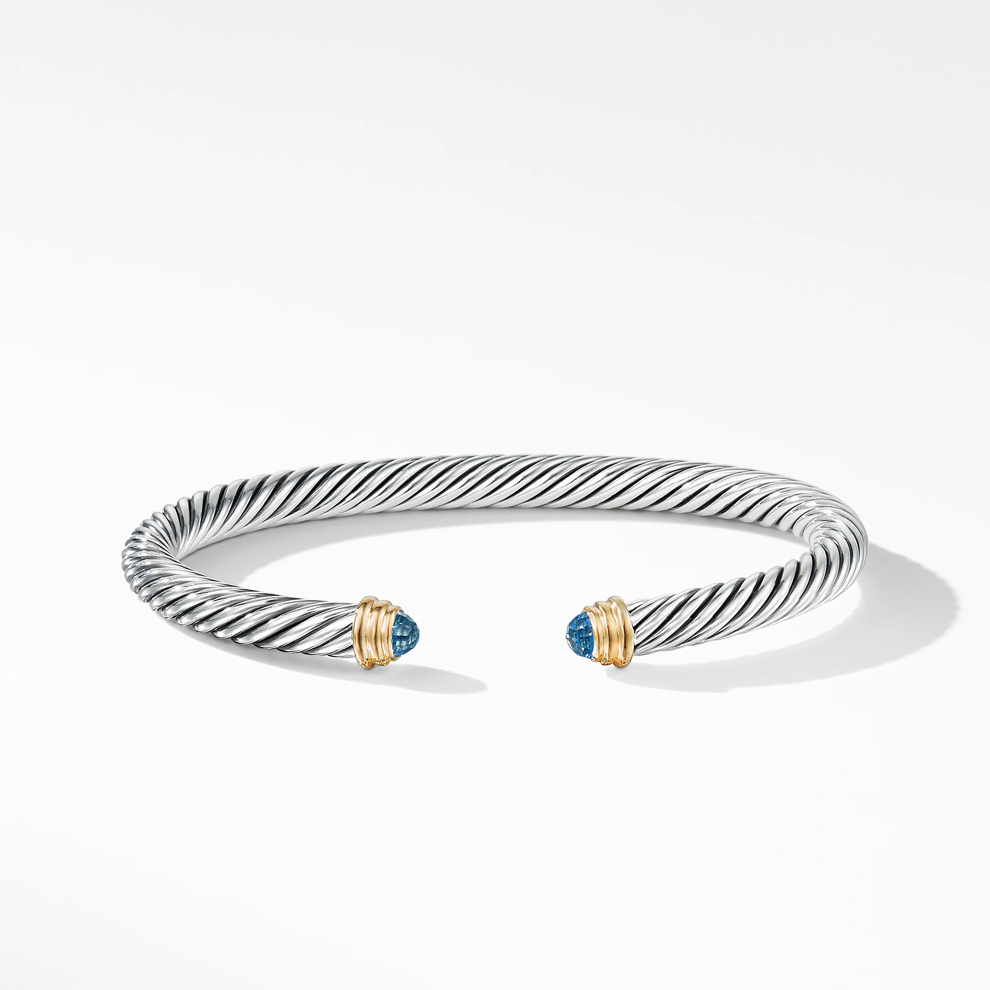 David Yurman The Cable Collection® Bracelet in Silver and 14-Karat Yellow Gold - Image 2