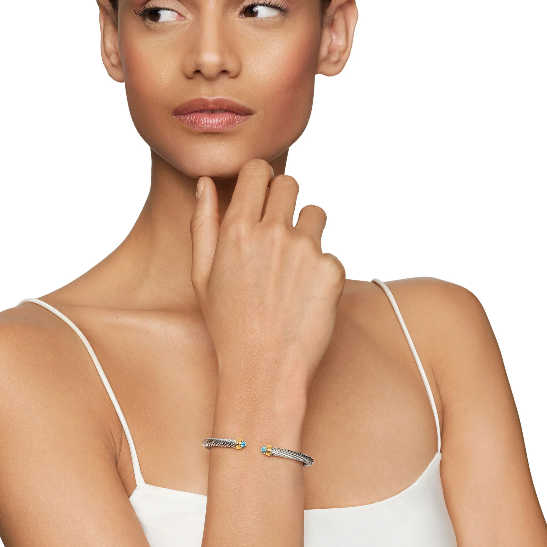 David Yurman The Cable Collection® Bracelet in Silver and 14-Karat Yellow Gold - Image 5
