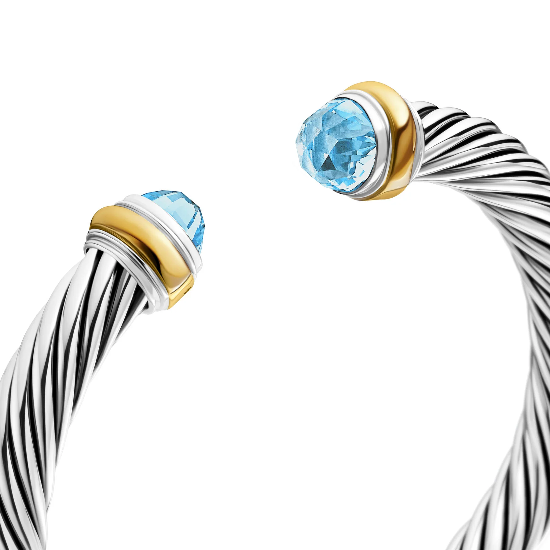 David Yurman The Cable Collection® Bracelet in Silver and 14-Karat Yellow Gold - Image 4
