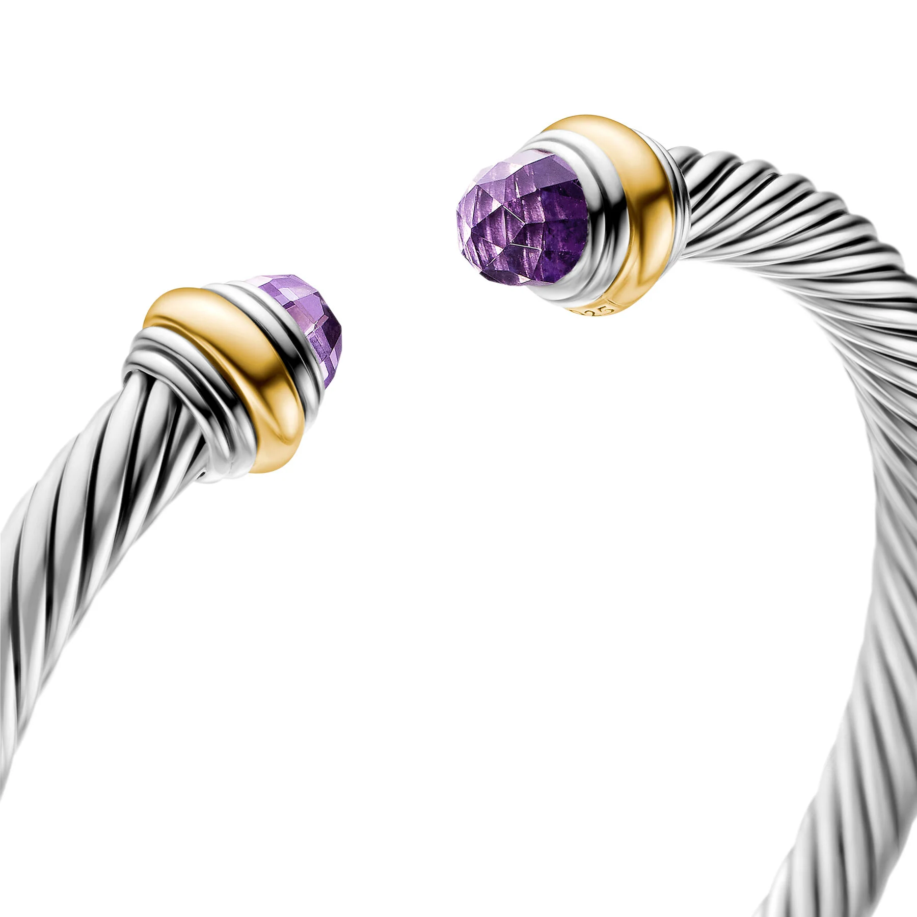 David Yurman The Cable Collection® Bracelet in Silver and 14-Karat Yellow Gold - Image 4