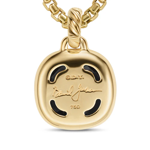 Albion Pendant in 18K Yellow Gold with Black Onyx and Diamonds, 11mm - Image 5