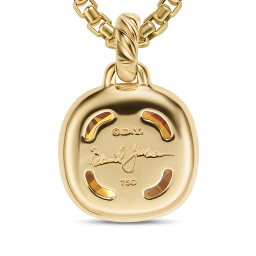 Albion Pendant in 18K Yellow Gold with Citrine and Diamonds, 11mm - Image 3