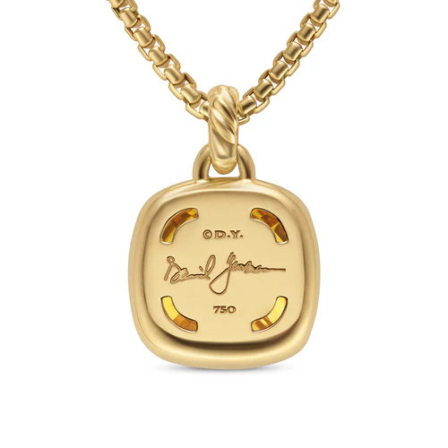 Albion Pendant in 18K Yellow Gold with Citrine and Diamonds, 15mm - Image 2