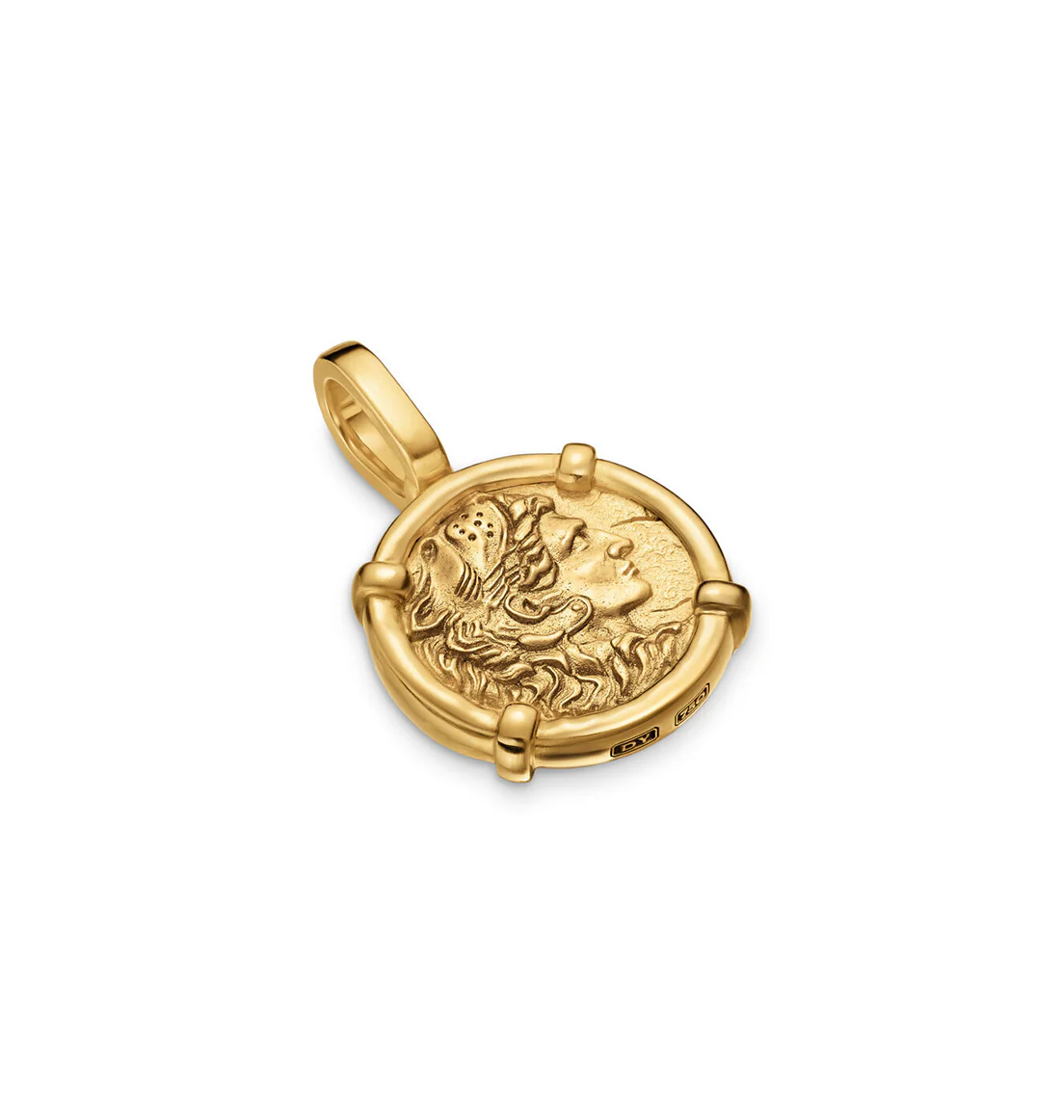 Alexander the Great Amulet in 18K Yellow Gold, 20.5mm