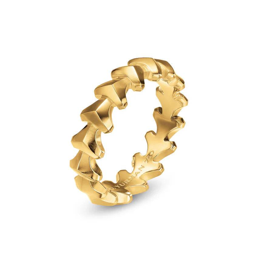 Armory Band Ring in 18K Yellow Gold, 6.2mm, Size 10 - Image 2