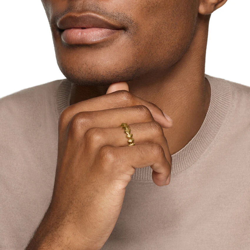 Armory Band Ring in 18K Yellow Gold, 6.2mm, Size 10 - Image 4
