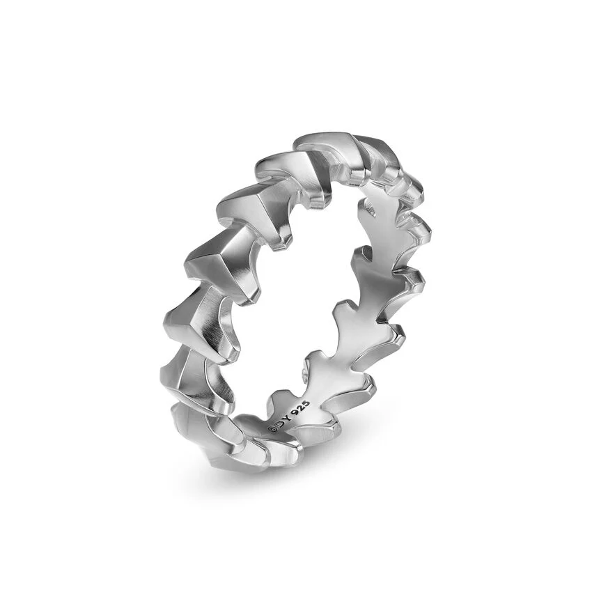 Armory Band Ring in Sterling Silver, 6.2mm, Size 9 - Image 2