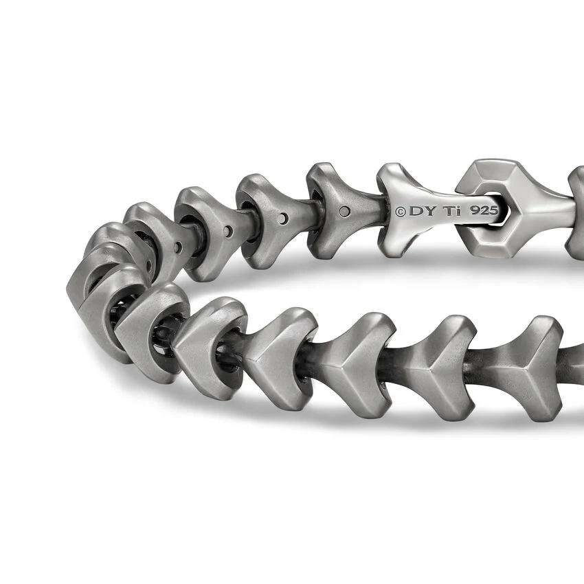 Armory Link Bracelet in Anthracite Titanium, 9.5mm, Size Large - Image 2