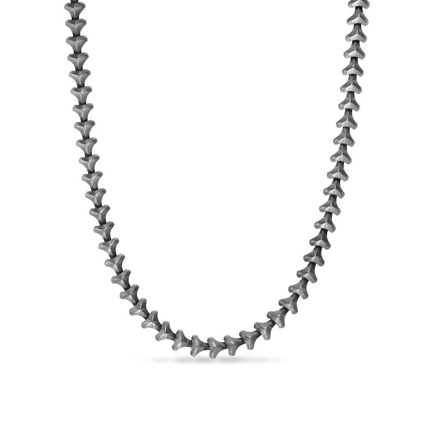 Armory Necklace in Anthracite Titanium, 9.5mm, 22"