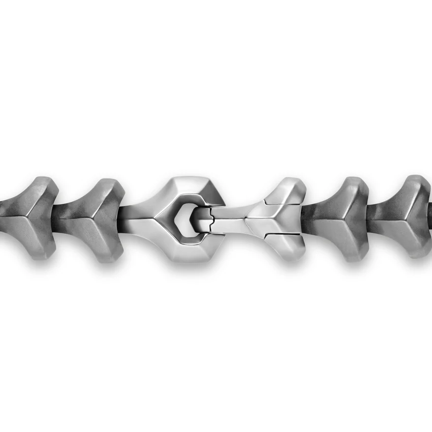 Armory Necklace in Anthracite Titanium, 9.5mm, 22" - Image 2