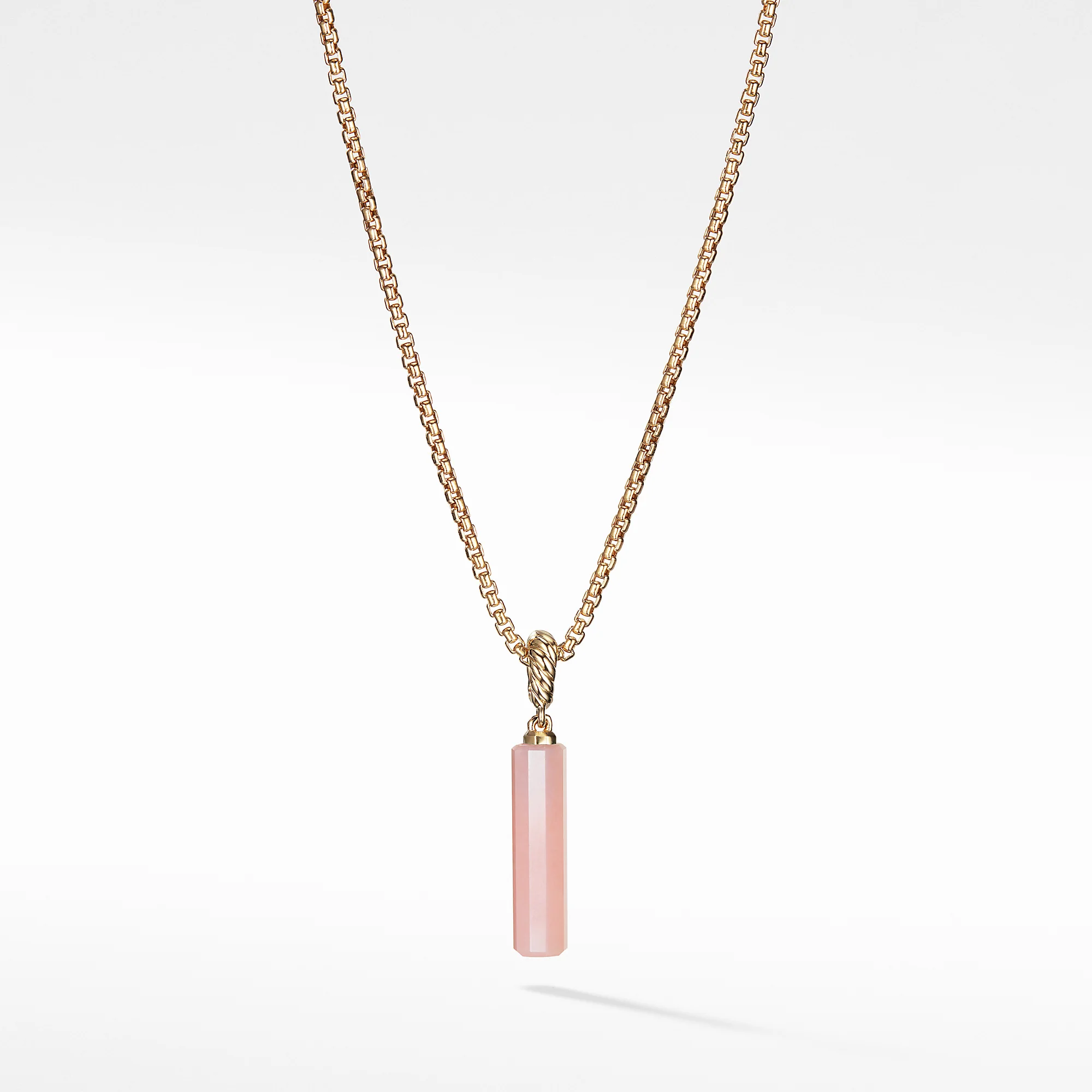 Barrels Charm in Pink Opal with 18K Gold - Image 2