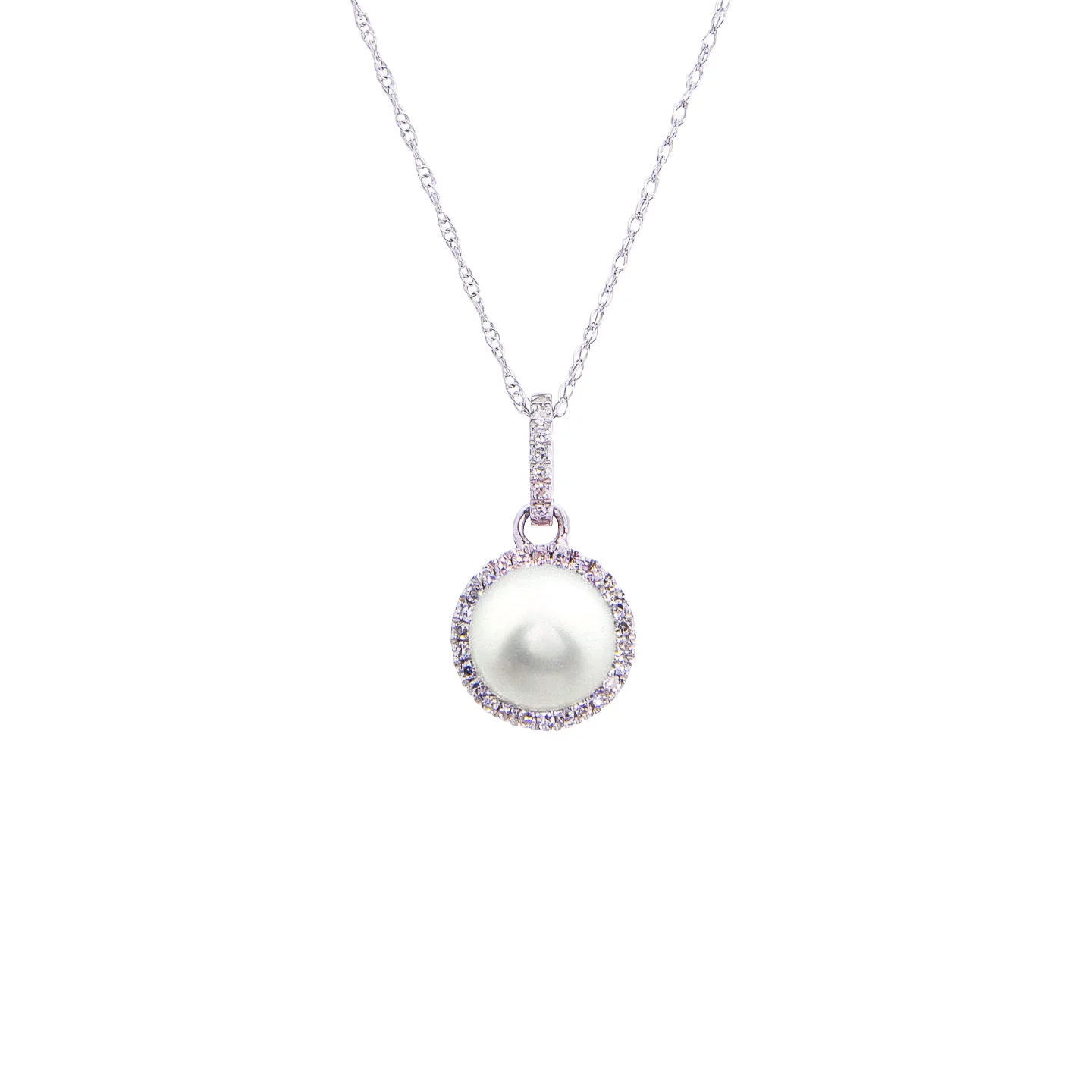 Sabel Collection Birthstone and Diamond Halo Pendant - Image 7