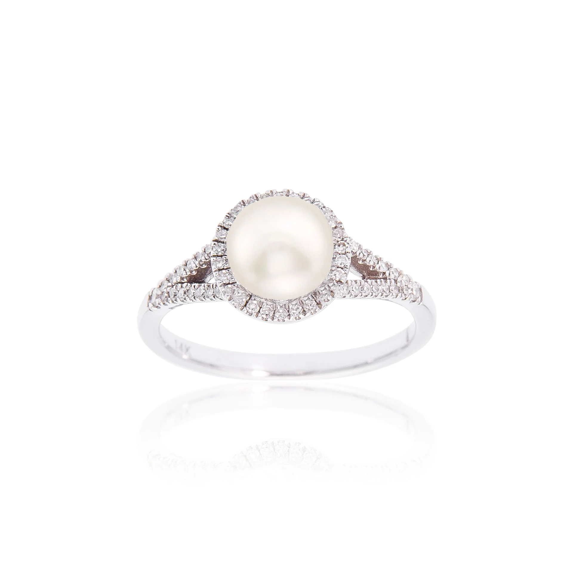 Sabel Collection Birthstone and Diamond Halo Ring - Image 5
