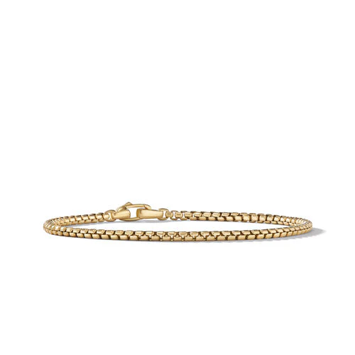 Box Chain Bracelet in 18K Yellow Gold, 2.7mm