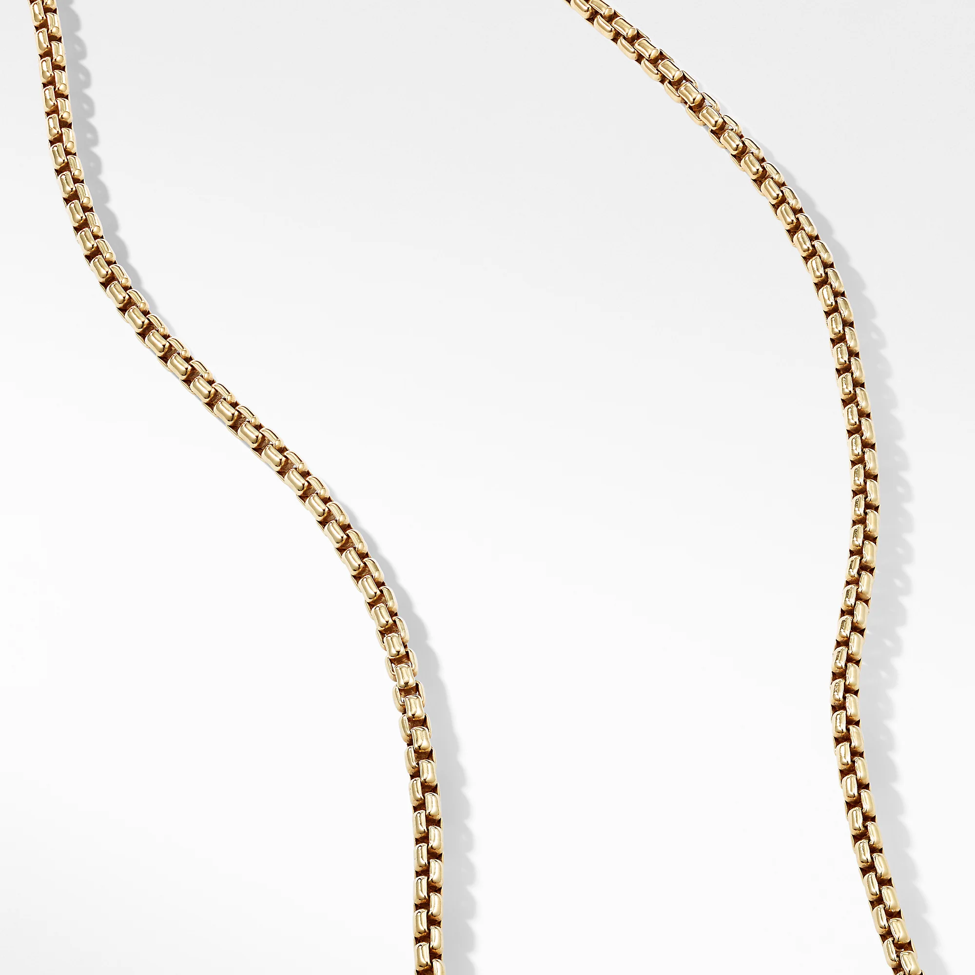 Box Chain Necklace in 18K Yellow Gold, 18" Length - Image 2