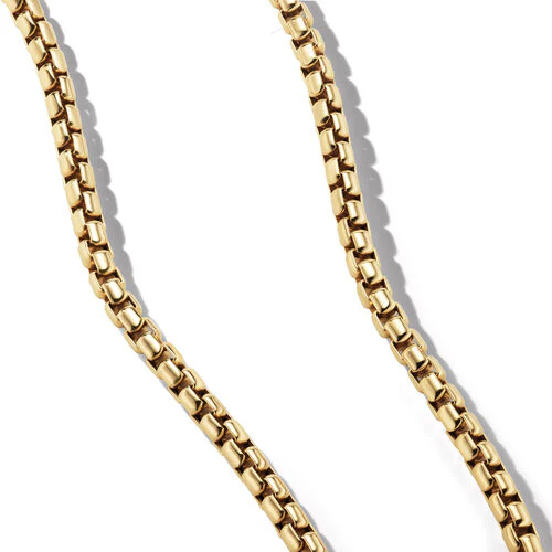 Box Chain Necklace in 18K Yellow Gold, 5mm - Image 3