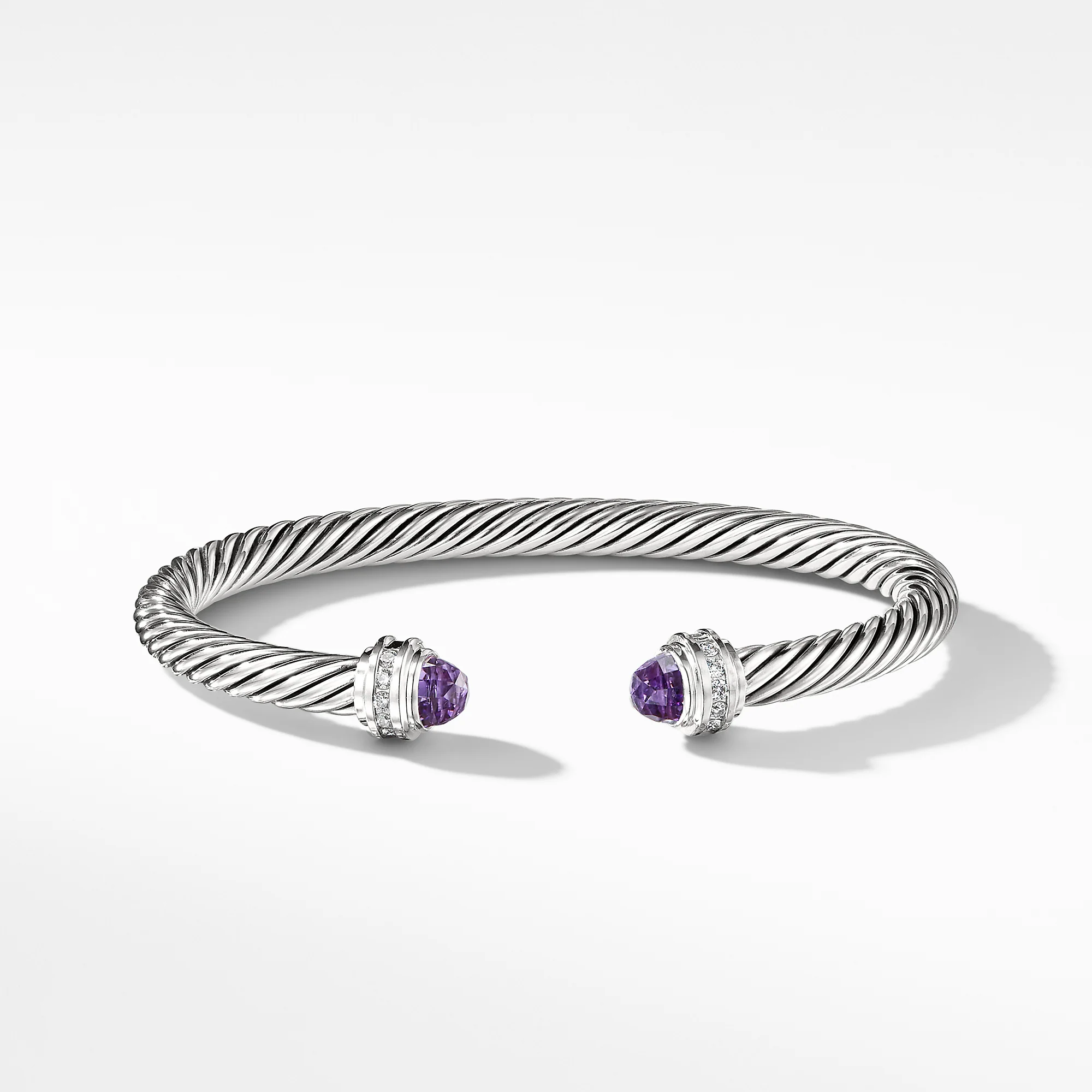 Bracelet with Amethyst and Diamonds, Size Small - Image 2