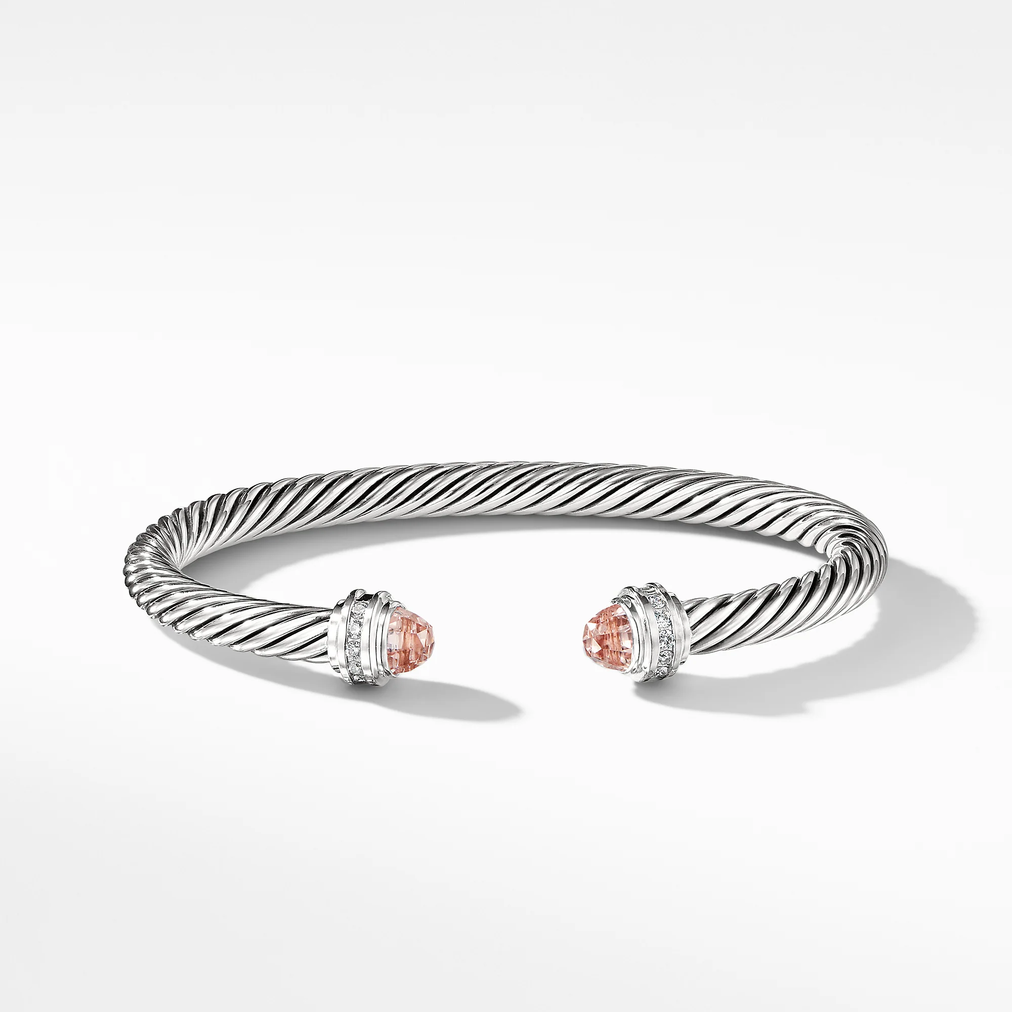 Bracelet with Morganite and Diamonds, Size Small - Image 2