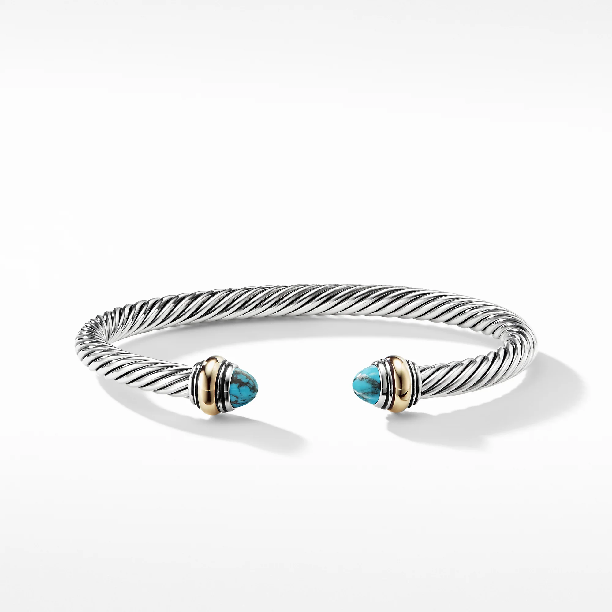 Bracelet with Turquoise and 14K Gold, Size Small - Image 2