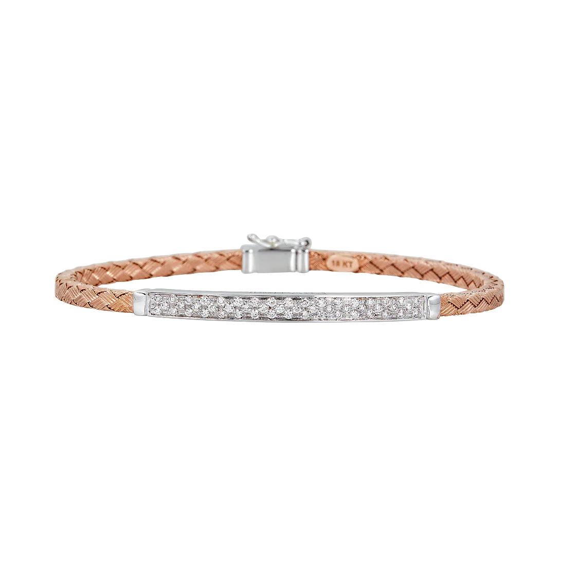 Sabel Collection Braided Bracelet with Diamonds