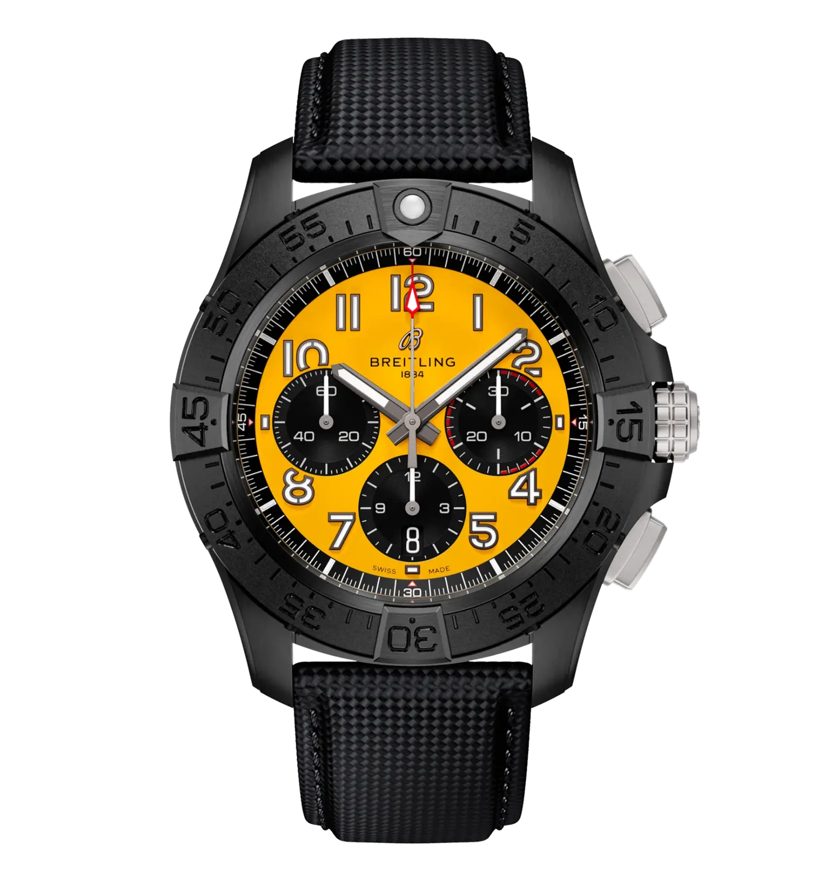 Breitling Avenger B01 Chronograph 44 Night Mission Watch with Black Strap