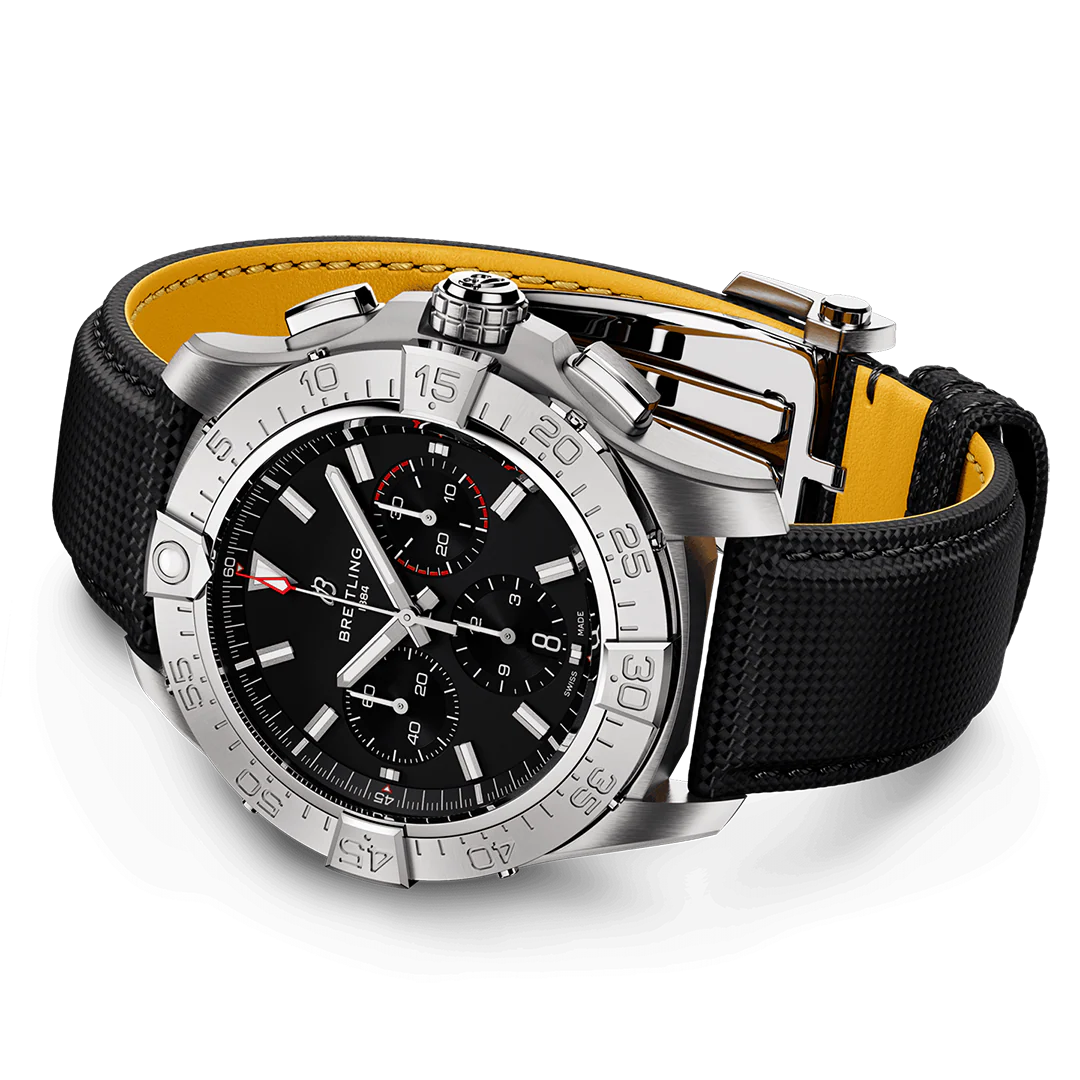 Breitling Avenger B01 Chronograph 44 Watch with Calfskin Leather Strap - Image 3