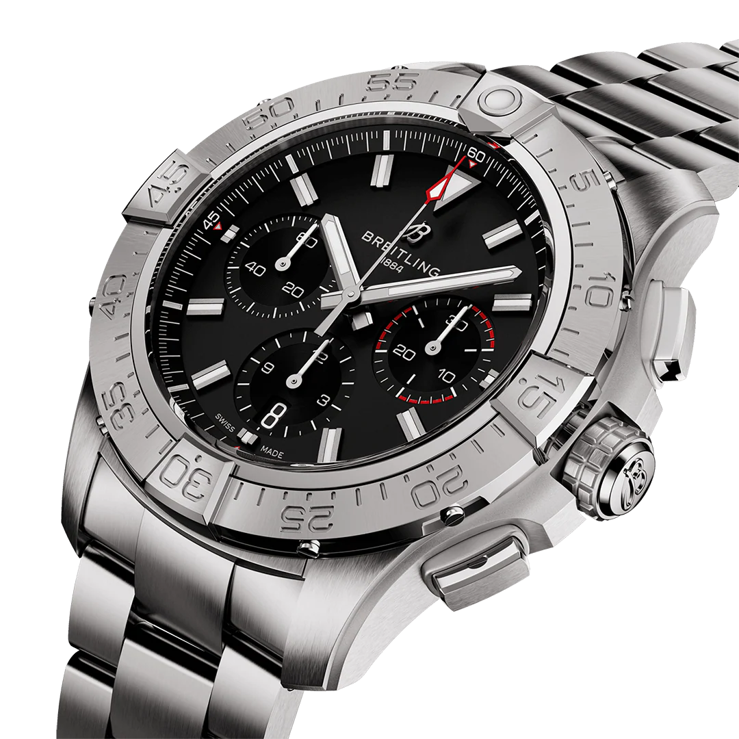 Breitling Avenger B01 Chronograph 44 Watch with Stainless Steel Bracelet - Image 2