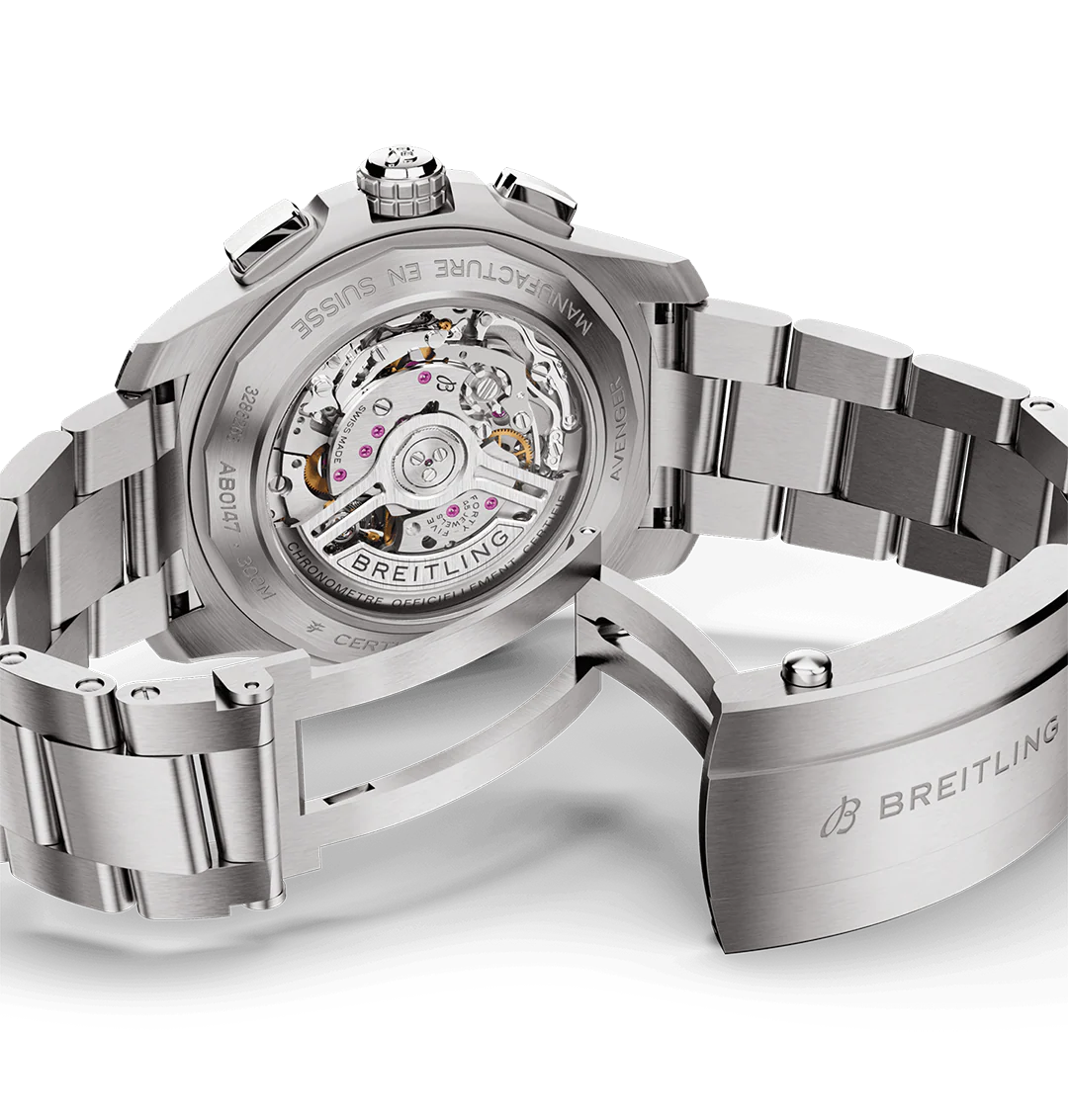 Breitling Avenger B01 Chronograph 44 Watch with Stainless Steel Bracelet - Image 5