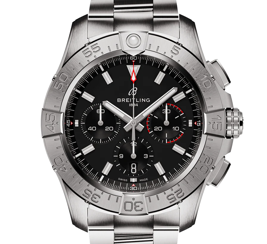 Breitling Avenger B01 Chronograph 44 Watch with Stainless Steel Bracelet - Image 8