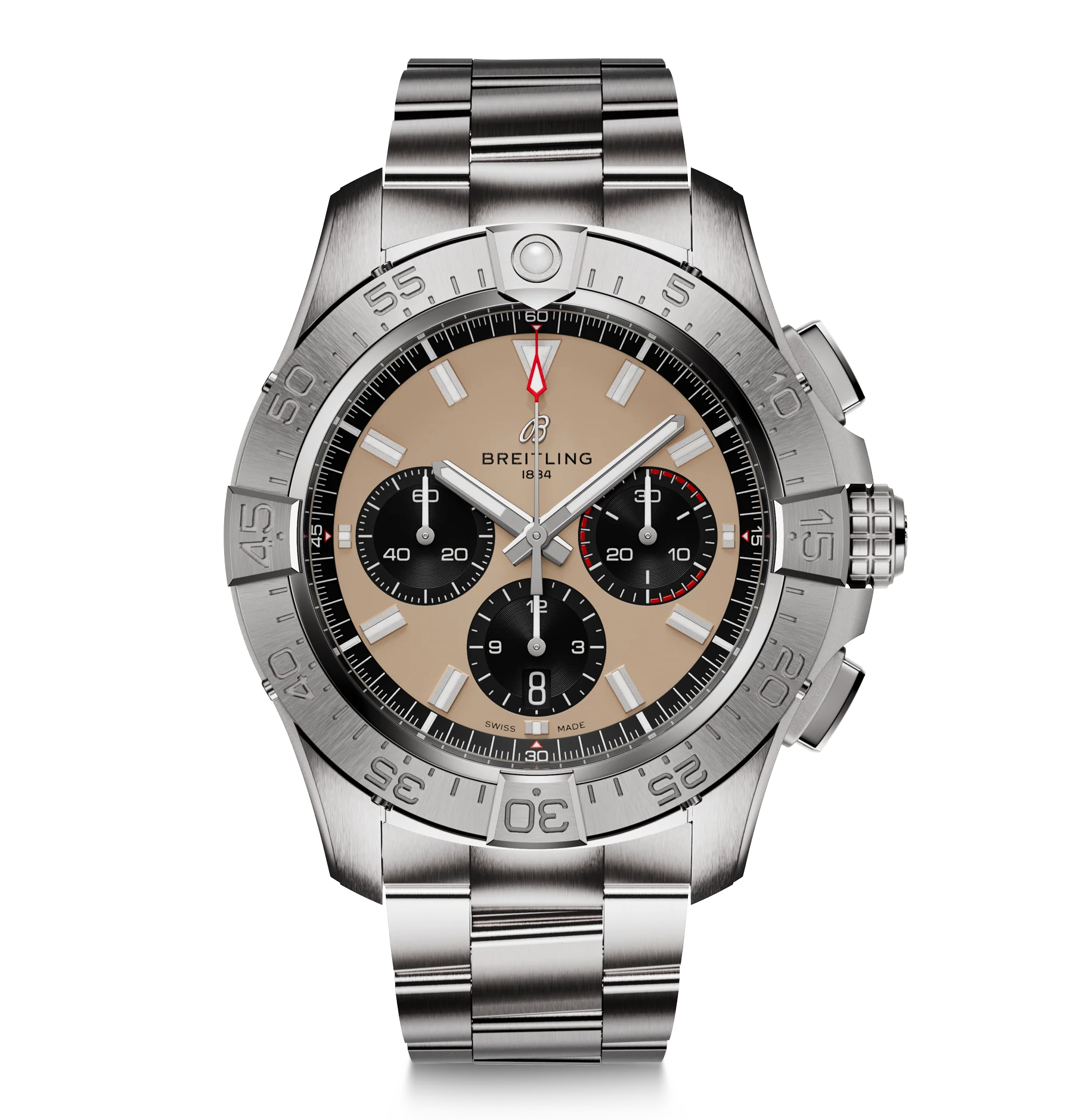 Breitling Avenger B01 Chronograph 44mm Watch with Beige Dial