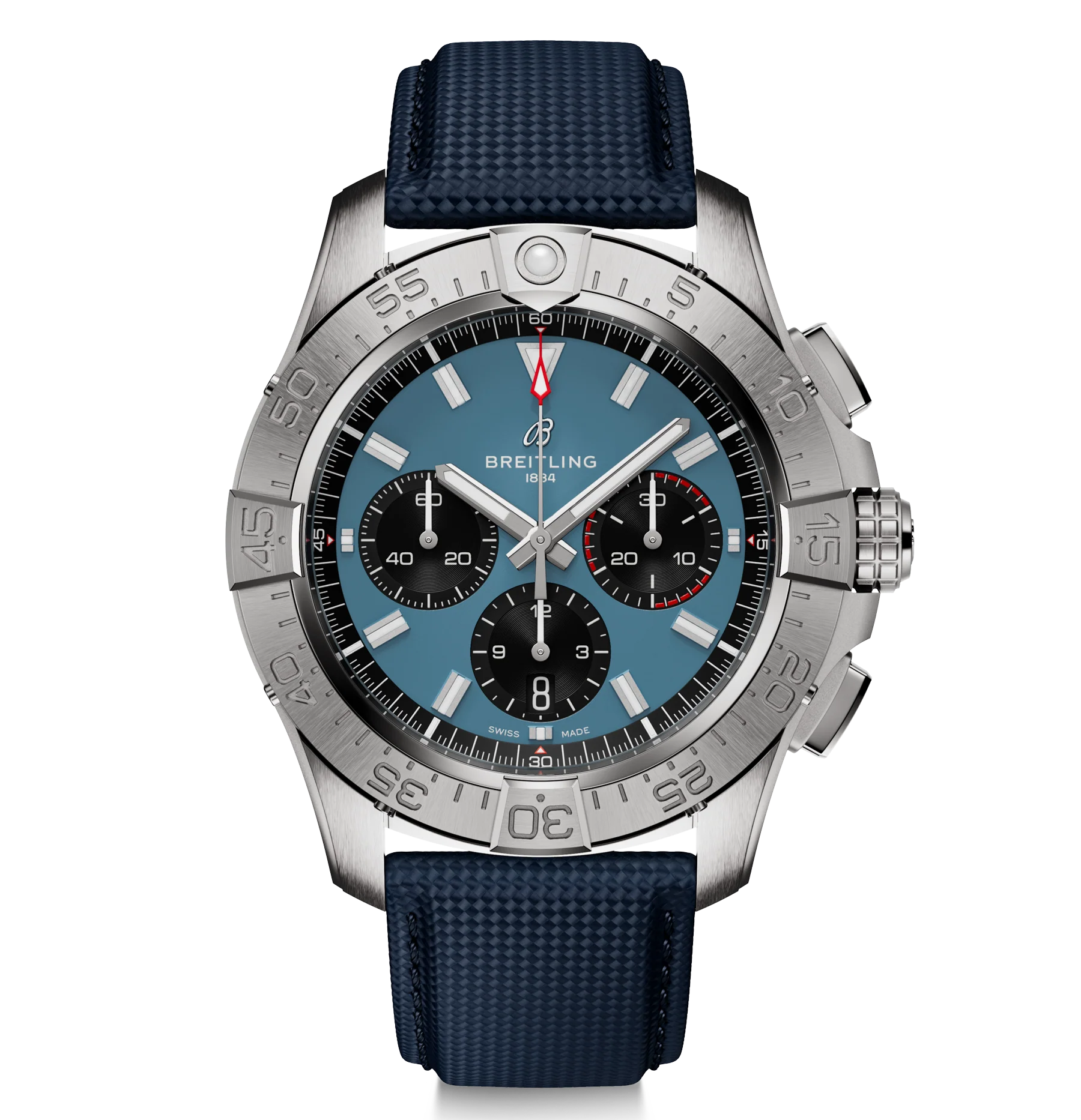 Breitling Avenger B01 Chronograph 44mm Watch with Blue Strap