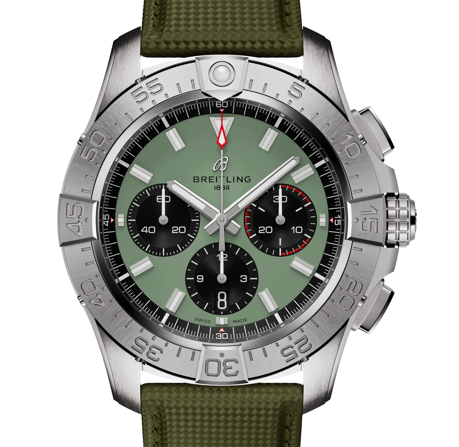 Breitling Avenger B01 Chronograph 44mm Watch with Green Strap - Image 3