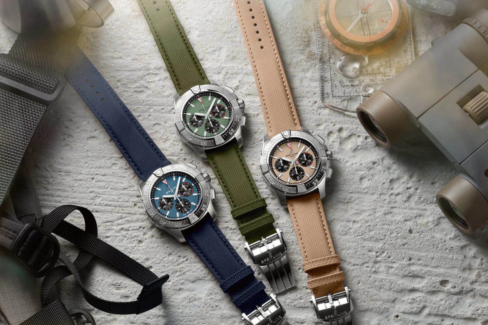Breitling Avenger B01 Chronograph 44mm Watch with Green Strap - Image 8