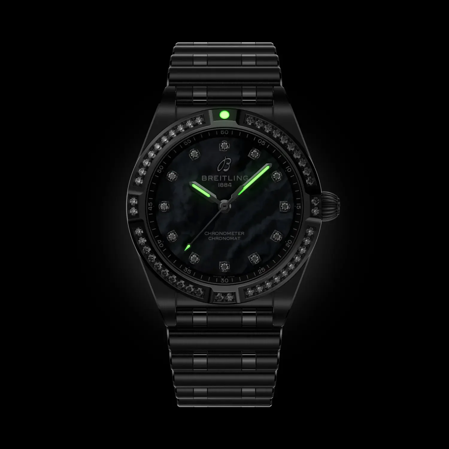 Breitling Chronomat 28 Watch with Black Mother of Pearl Dial - Image 6