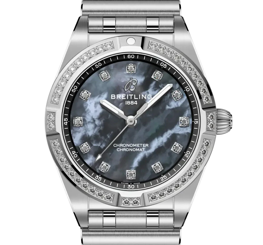 Breitling Chronomat 28 Watch with Black Mother of Pearl Dial - Image 7