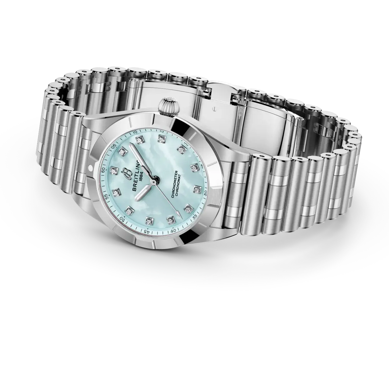Breitling Chronomat 28 Watch with Blue Mother of Pearl Dial - Image 3