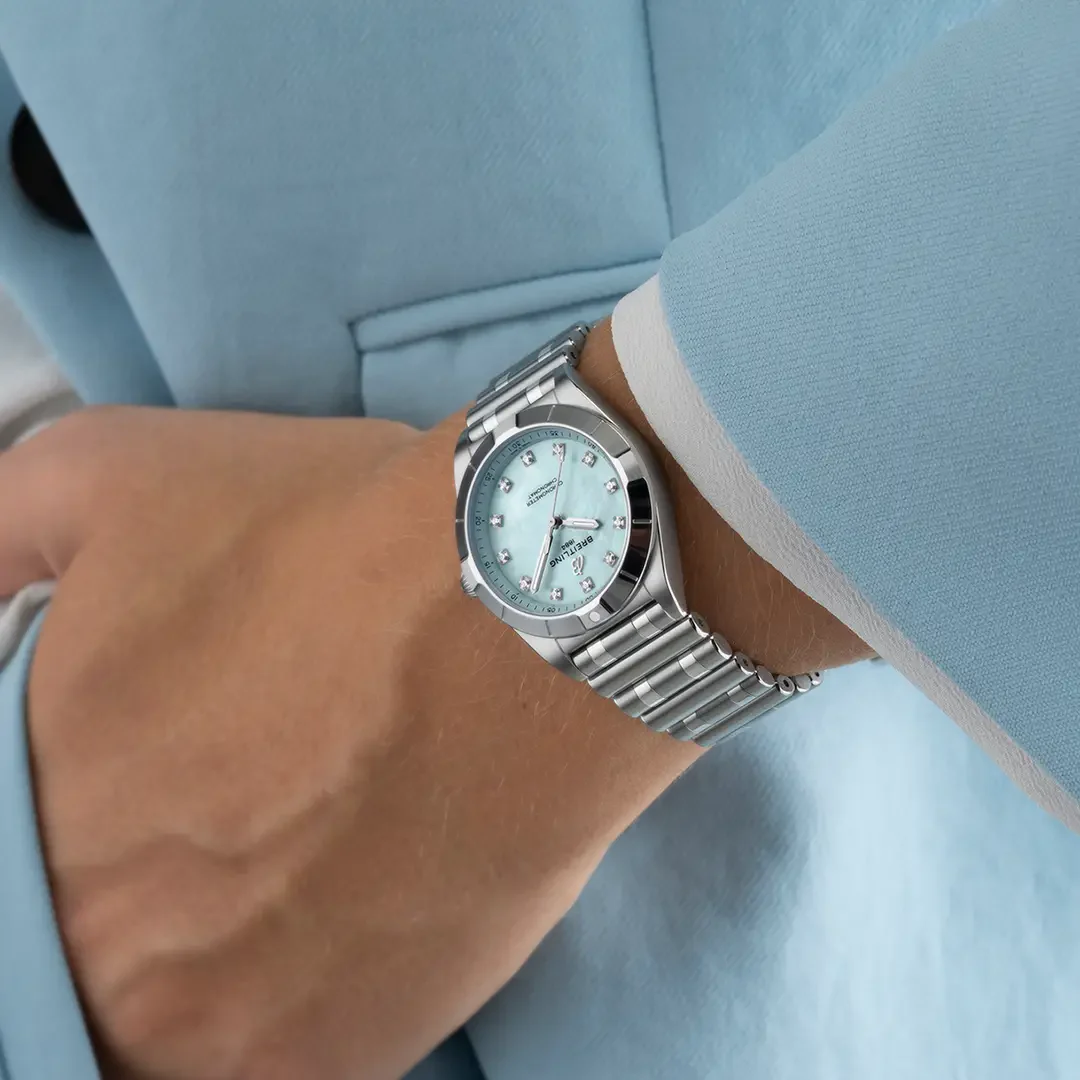 Breitling Chronomat 28 Watch with Blue Mother of Pearl Dial - Image 5