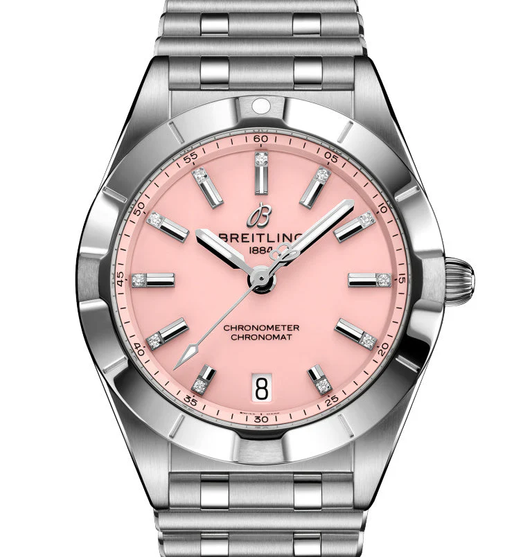 Breitling Chronomat 32 Watch with Pink Dial - Image 3