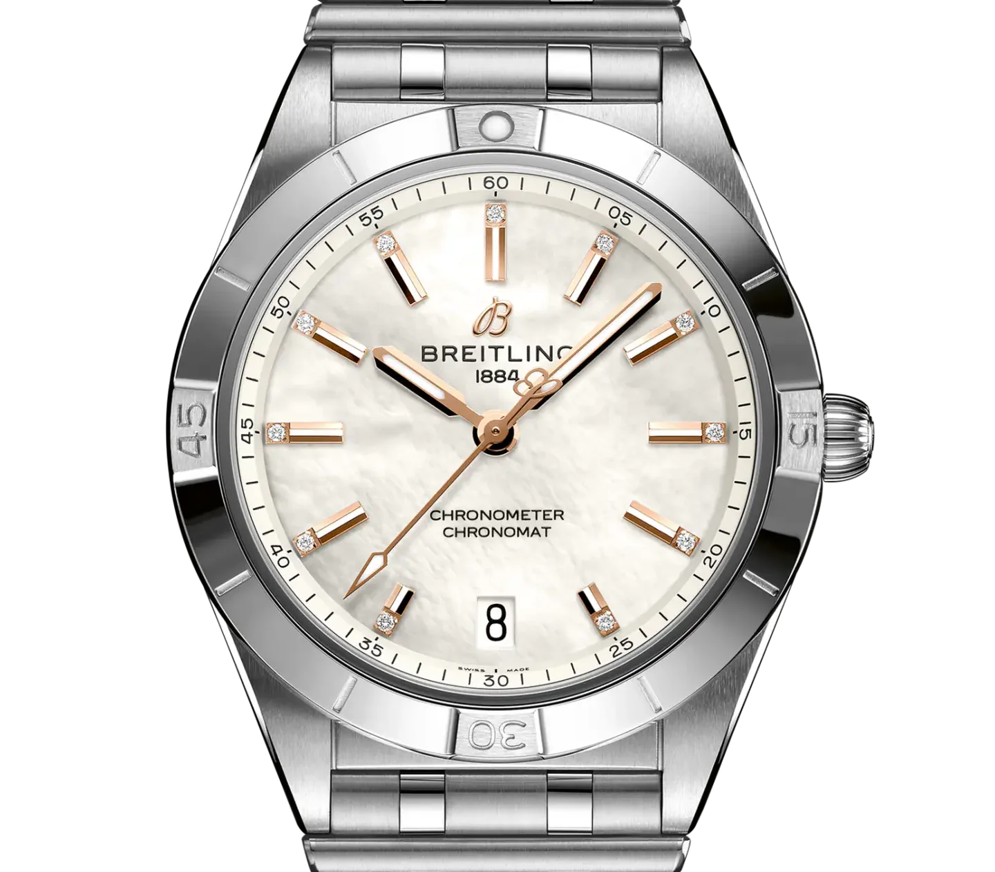 Breitling Chronomat Automatic 36 Watch with Diamonds - Image 6