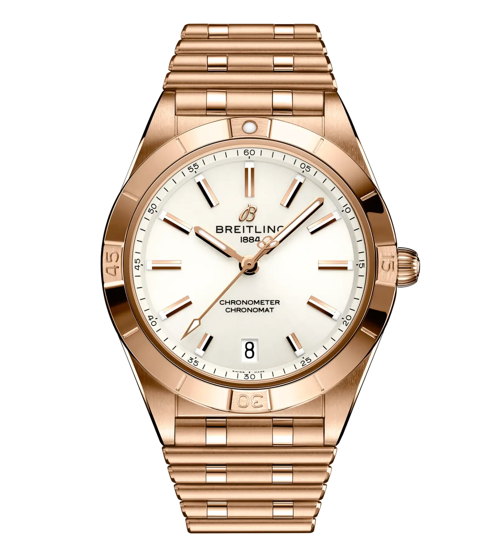 Breitling Chronomat Automatic 36 Watch with White Dial