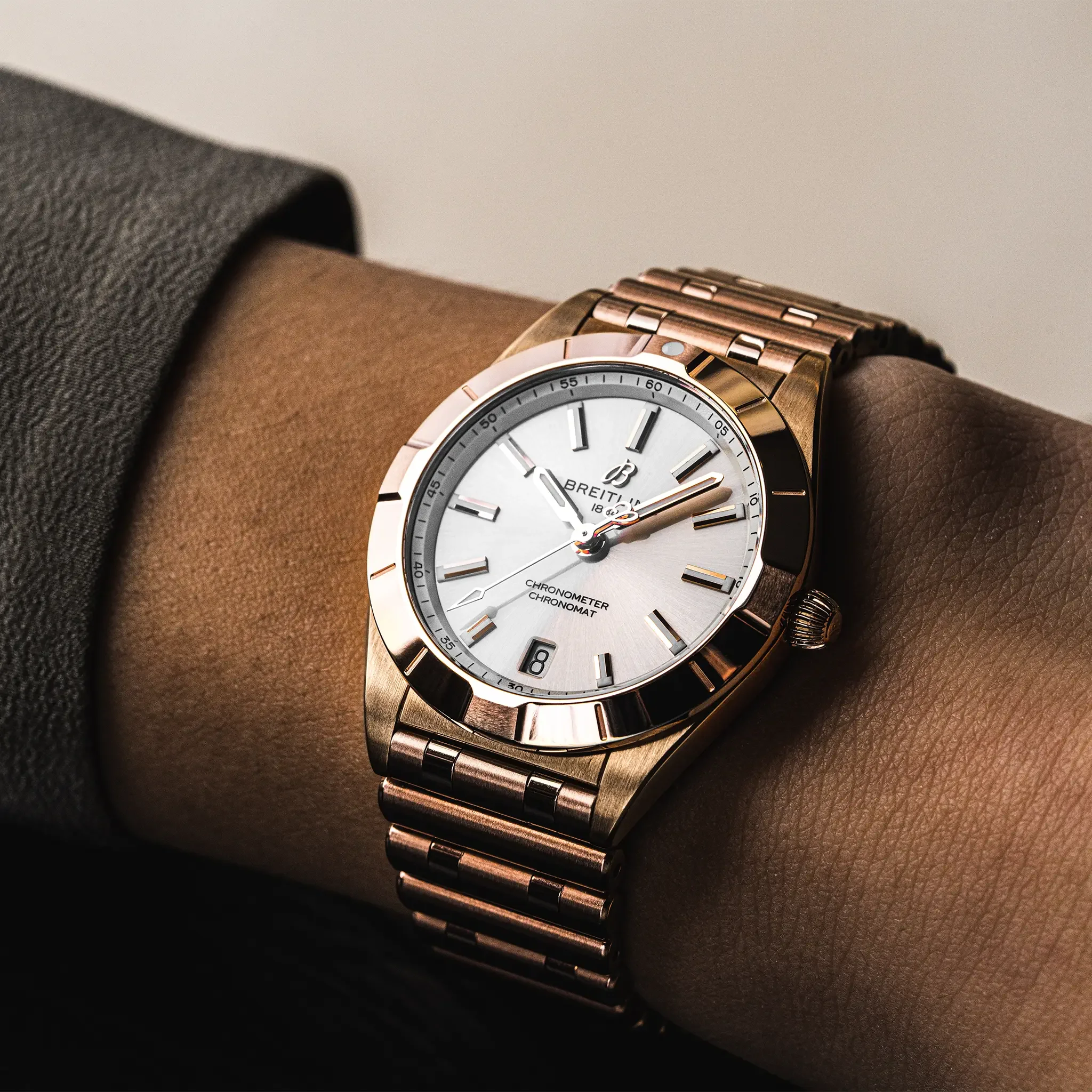 Breitling Chronomat Automatic 36 Watch with White Dial - Image 5