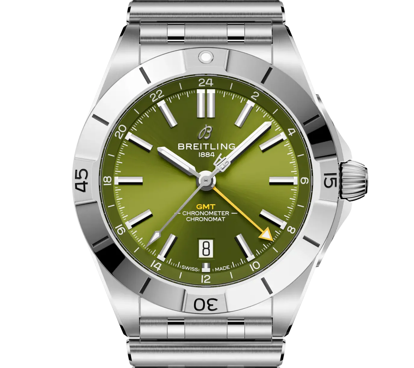 Breitling Chronomat Automatic GMT 40 Giannis Antetokounmpo Watch with Stainless Steel Bracelet - Image 7
