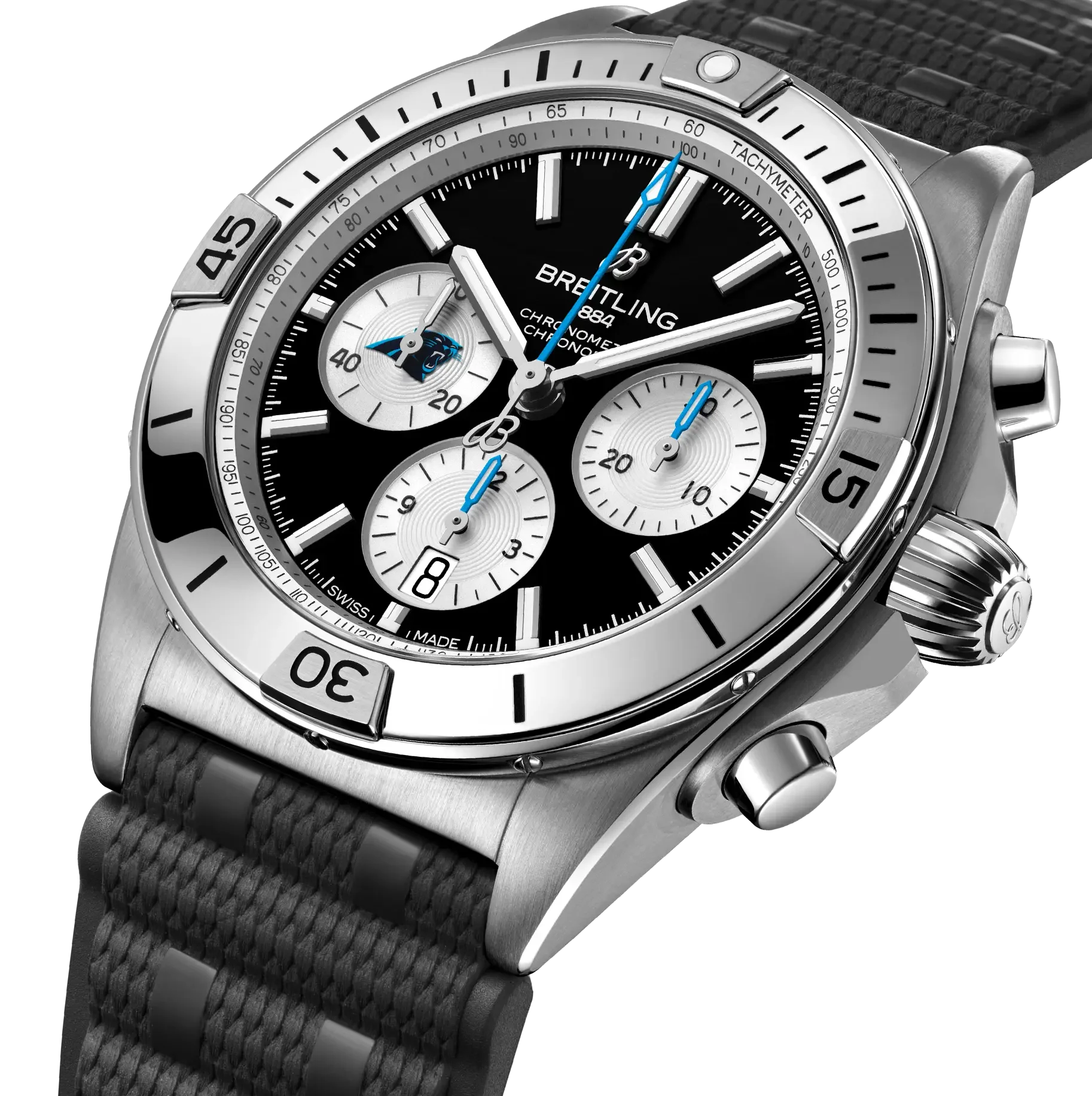 Breitling Chronomat B01 42 NFL Carolina Panthers Edition with Rubber Strap - Image 2