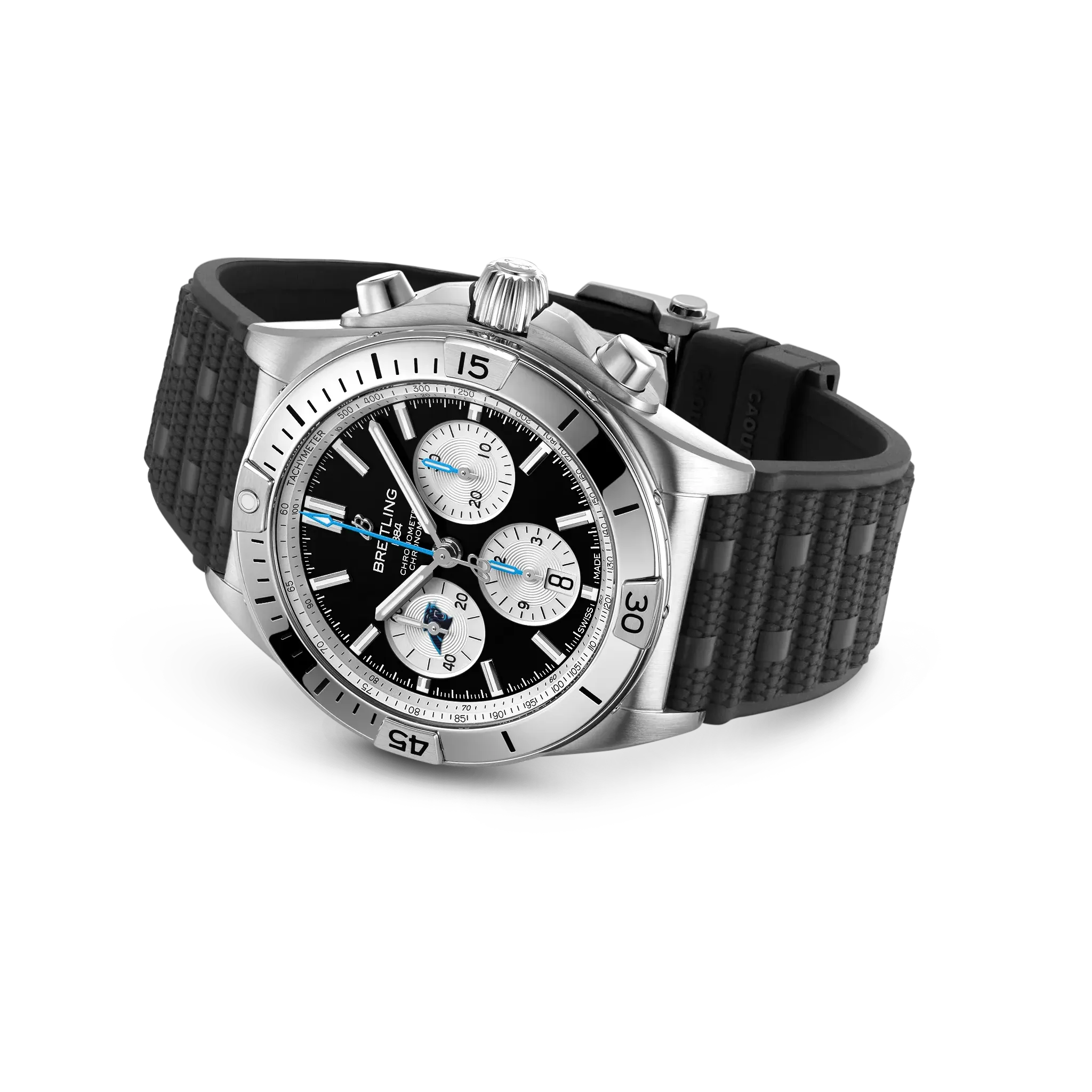 Breitling Chronomat B01 42 NFL Carolina Panthers Edition with Rubber Strap - Image 3