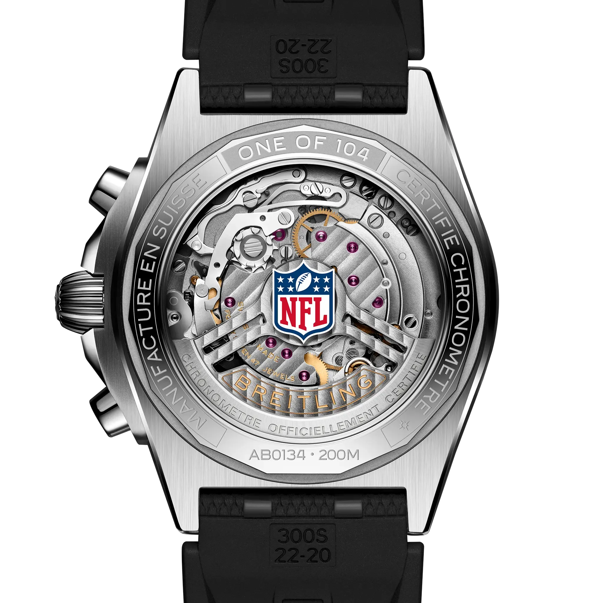 Breitling Chronomat B01 42 NFL Carolina Panthers Edition with Rubber Strap - Image 4
