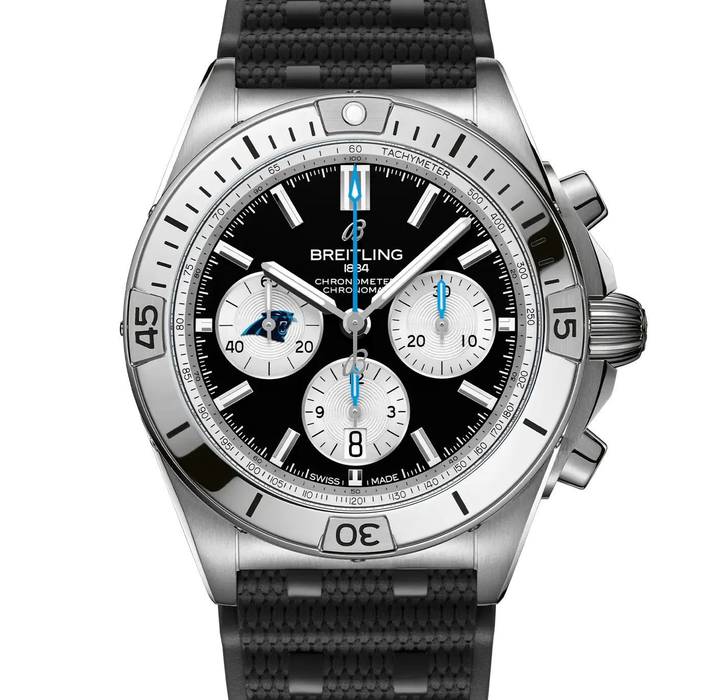 Breitling Chronomat B01 42 NFL Carolina Panthers Edition with Rubber Strap - Image 6