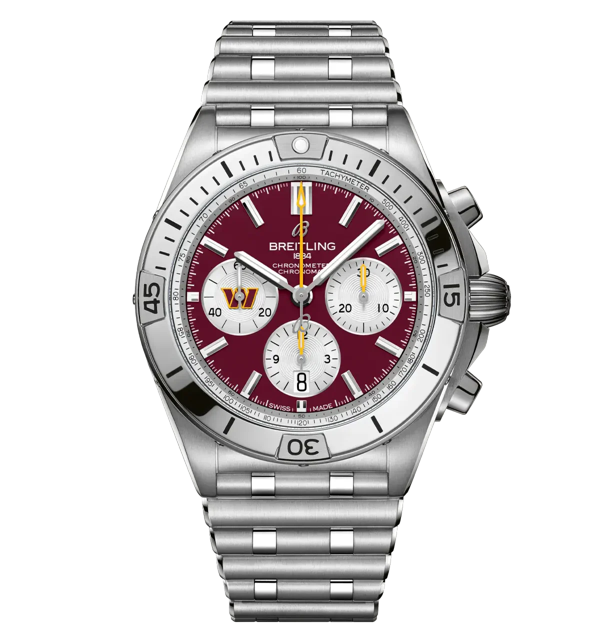 Breitling Chronomat B01 42 NFL Washington Commanders Edition with Stainless Steel Bracelet