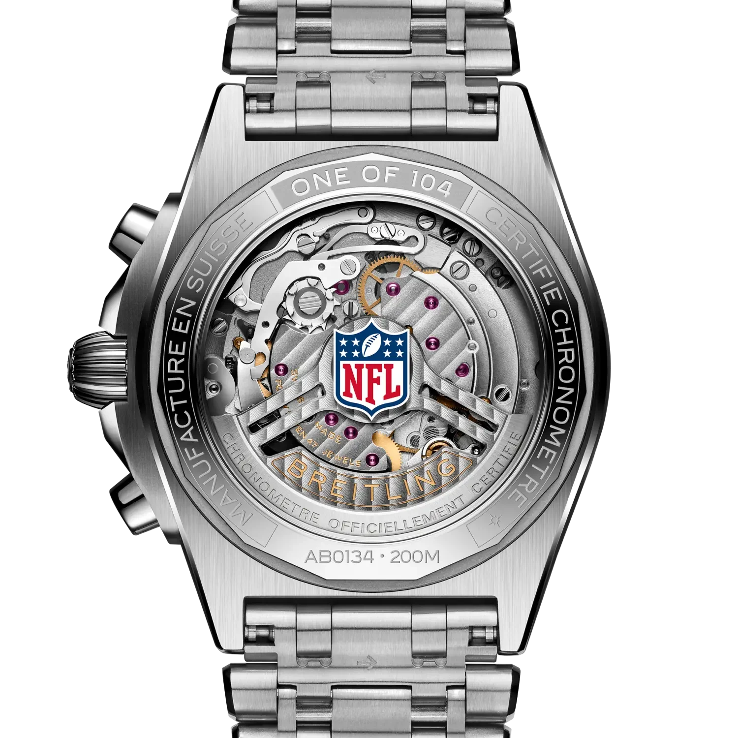 Breitling Chronomat B01 42 NFL Washington Commanders Edition with Stainless Steel Bracelet - Image 3