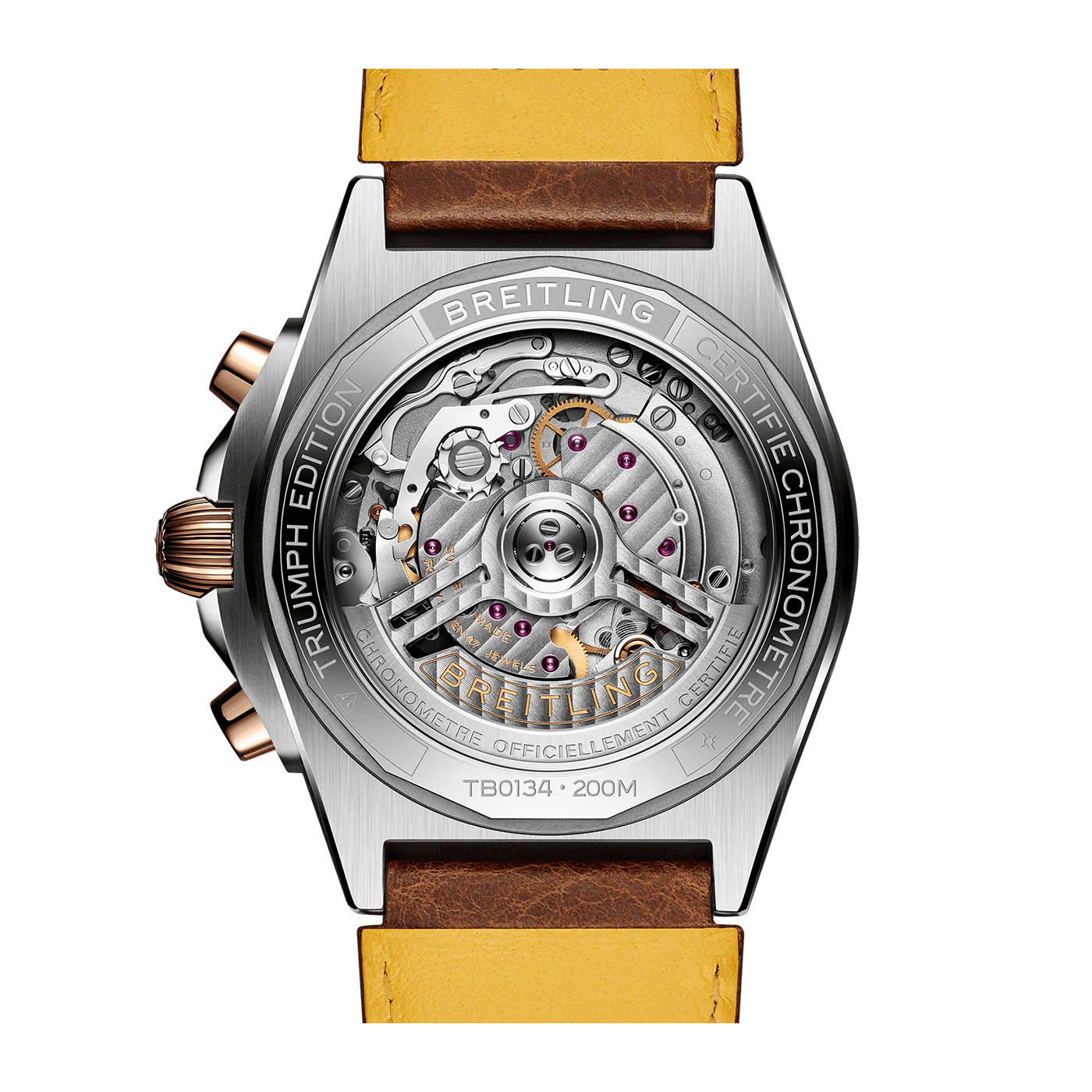 Breitling Chronomat B01 42 Triumph Watch with Brown Leather Strap - Image 2
